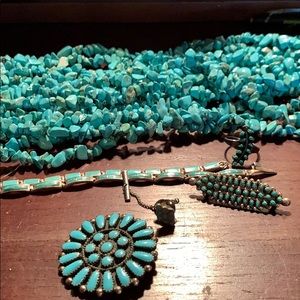 8, 24” turquoise strand necklace